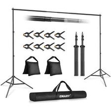 EMART! Backdrop Stand 10x7ft(WxH) Photo Studio Adjustable Background Stand...