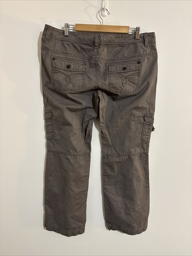 Esprit Size 16 Ladies Cargo Pants Brown 100% Cotton Buttons Zip Pockets CA94107 - Picture 9 of 15