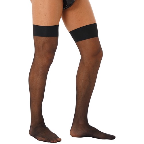 AU Men High Elastic Pantyhose Stockings Sheer Glossy Nylon Seamless Tights Pants - Picture 118 of 119