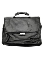 Frye black leather handle briefcase Laptop Ba...