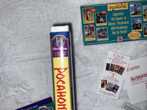 RARE 1996 Walt Disney Masterpiece Collection Pocahontas VHS W/ All Old Inserts - Picture 19 of 19