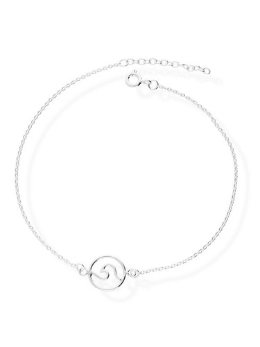  925 Silber Fußkette Meereswelle Charm Damen Fußband Fußkettchen Fk44 - Bild 1 von 3