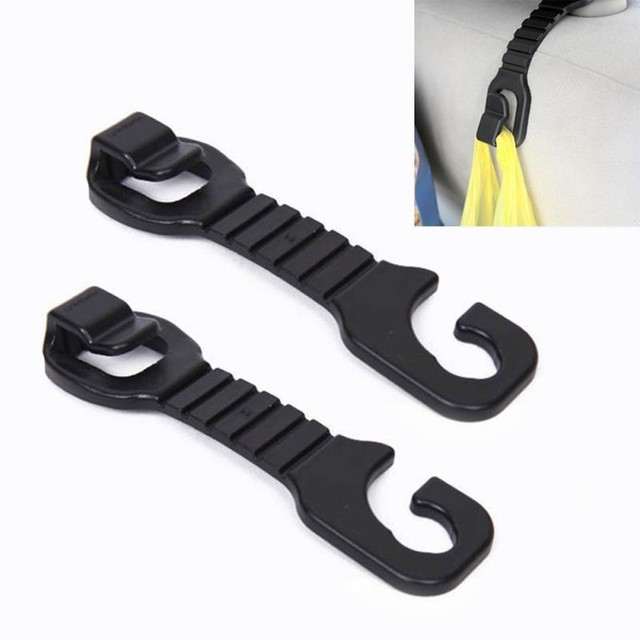 wpOP59NE Car Hook Hanger 2pcs Universal Car Back Seat Hanging Hooks Headrest Bag Organizer Holder Stainless Steel Hangers for Bag Purse Cloth Drink Grocery