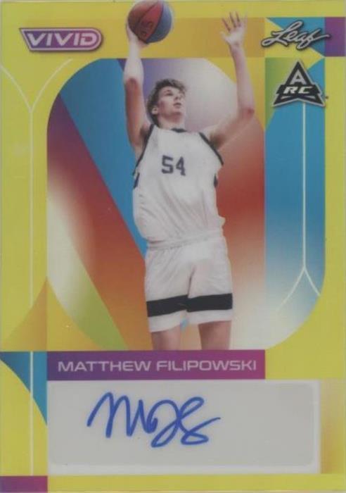 2022-23 Leaf Vivid - Matthew Filipowski #BA-MF1 - 1 of 2