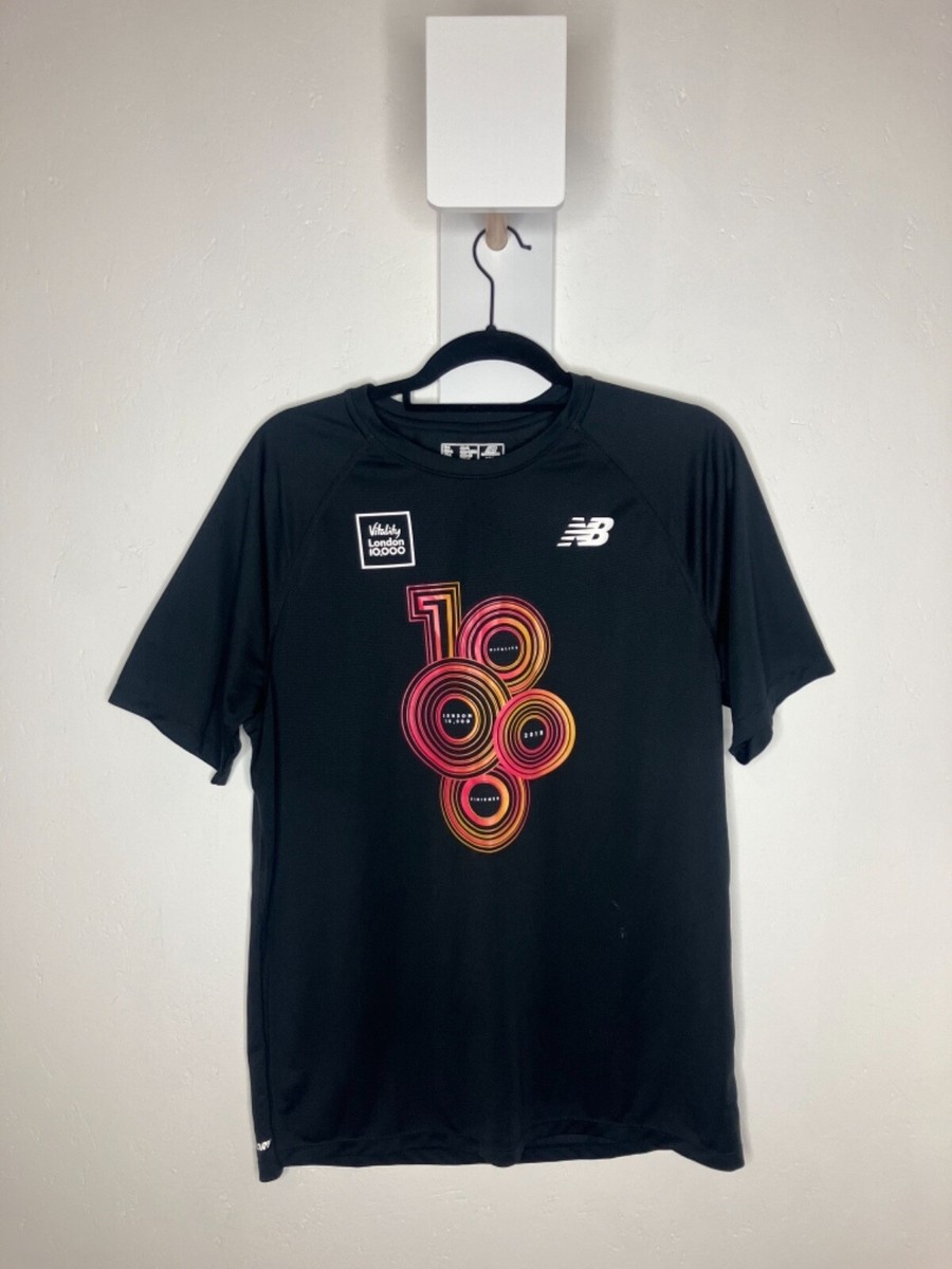 NEW BALANCE T-SHIRT BLACK VITALITY 10000 LONDON RUN SIZE M | eBay UK