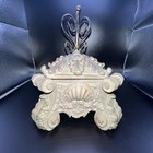 Decorative Chest Dresser Jewelry Box Floral Franklin Place 8” X 6” Beautiful EUC