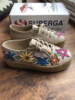 superga platform fiori