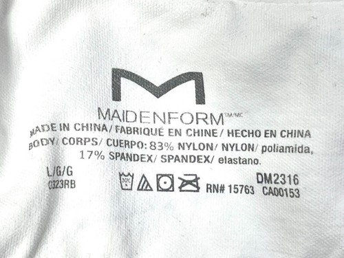 NWT Maidenform Women's Size L Convertible M Lift Bralette DM2316 White - Picture 7 of 8