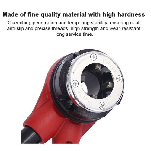 Portable Ratchet Pipes Threader Kit Manual Ratcheting Threading Tool Set O6Q4 - Picture 8 of 11