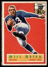 1956 Topps Football Bill Stits Detroit Lions #56