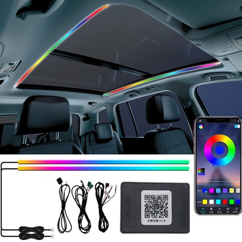 110cm Auto RGB Schiebedach Ambiente LED Streifen Licht APP Musiksteuerung Atmosphäre Lampen - Bild 3 von 13