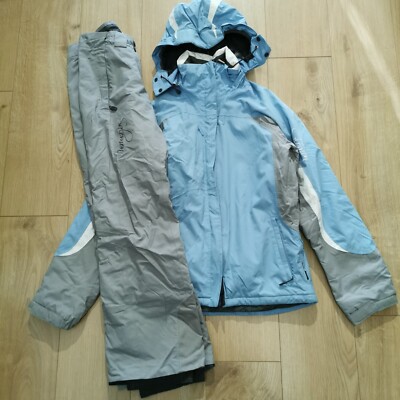 Salomon Clima Pro Ski Snowboard Jacket Trousers Blue Grey Outfit