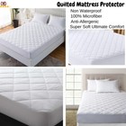 EXTRA DEEP QUILTED MATTRESS PROTECTOR FITTED SHEET BED COVER ALL SIZES UK