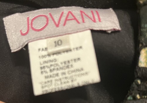NWT Jovani Multi Lace Overlay Sleeveless Peplum Contemporary Crop Top Size 10 - Picture 10 of 11