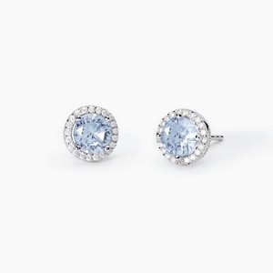 ORECCHINI MABINA A LOBO REVIVAL IN ARGENTO E ACQUAMARINA SINTETICA 563652