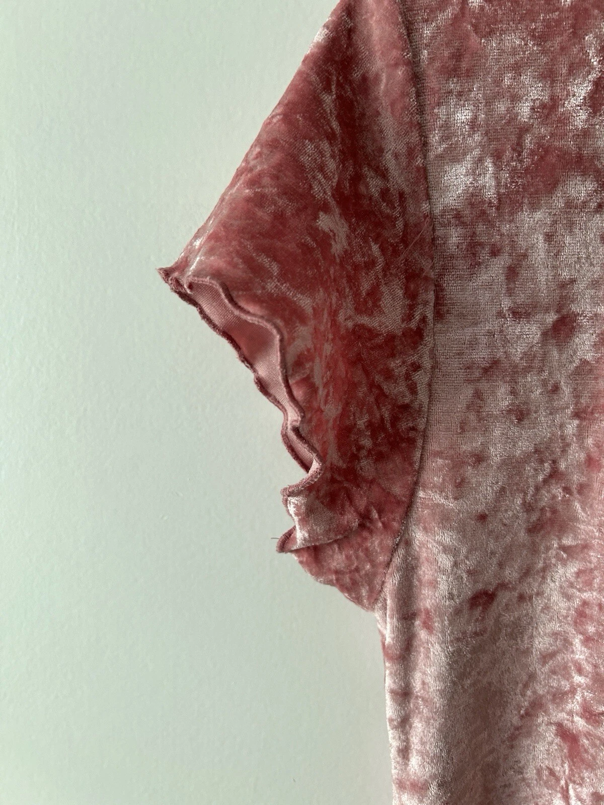 UNDERCOVER Mini abito Victoria's Secret vintage anni 90 velluto schiacciato etichetta oro rosa medio