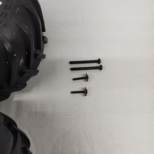 grave digger rc monster truck Tires Rubber With Screws 1:15 BKT Front Back - Picture 6 of 8