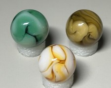 Lot Of 3 Champion Wadded Up Swirl Marbles .60  To .67  NM To Mint