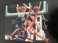 Knicks Len Elmore Bullets Kevin Grevey signed 8x10 W/COA
