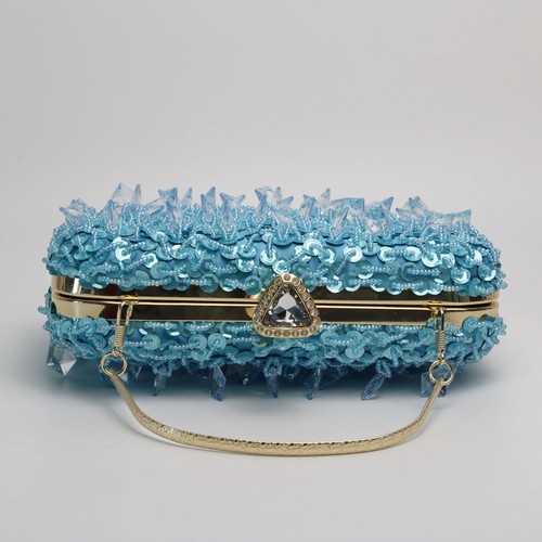 Evening Bags Crystal Women's Clutch Purse Dinner Handbag Metal Handle Bags - 第 17/33 張圖片