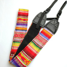 Kameragurt Textil Gurt Bunt gemustert hippi look für DSLR SLT SLR Kamera 