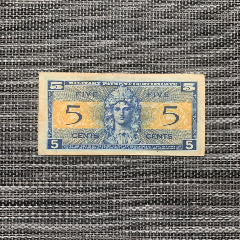 US ARMY 5 Cents Banknote MPC Currency Paper Money Memorabilia Liberty Head Bill - Image 2 of 4