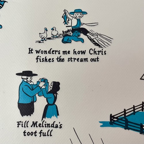 Vintage Amish Pennsylvania Dutch Paper Placemats Humorous Cute (11 count) - Picture 2 of 10