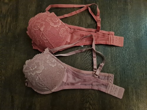 BH 2 Stück, H&M, NEU, 80 C, Spitze, Push up, altrosa, pink, NP: 12,99 / BH - Bild 3 von 13