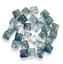 WHOLESALE NATURAL MOSS AGATE CABOCHON SQUARE SHAPE LOOSE GEMSTONE LOT JEWELLERY