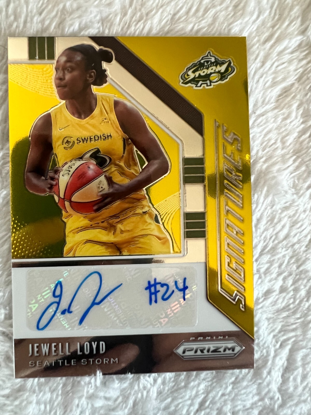2019 Donruss WNBA Jewell Loyd Signature Gold Press Proof Auto 135/199 - Storm