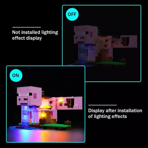 LED Licht Set für Lego 21170 Minecraft Das Schweinehaus Dekor Beleuchtung Set-GC234 - Bild 6 von 8