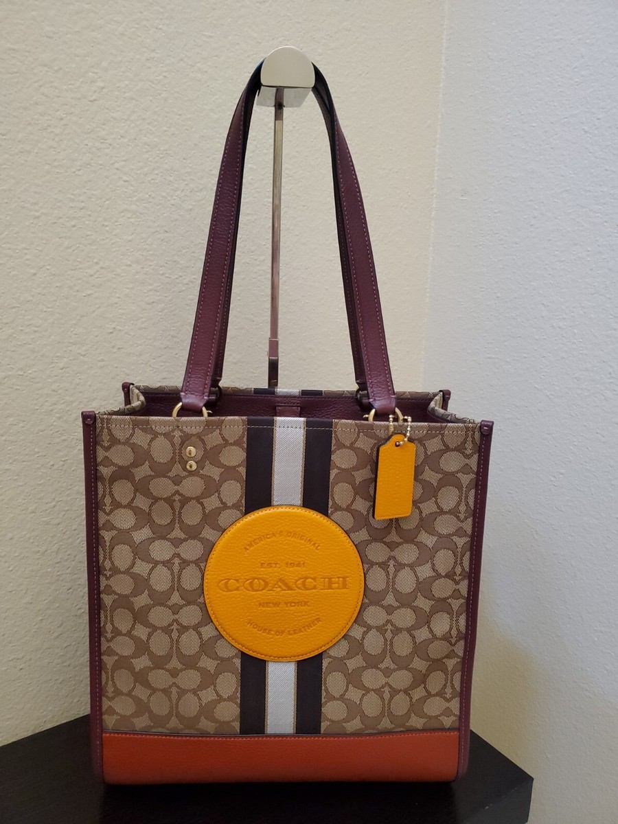 Coach 1917 Dempsey Tote In Signature Jacquard With Stripe