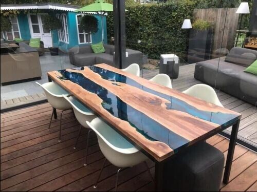 96" x 48" Epoxy Table Tops Handcrafted Resin Designs for Unique Home Decor - Picture 1 of 5
