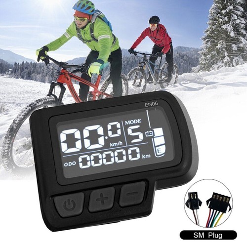 Electric Bicycle 24V/36V/48V EN06 LCD Display with SM/WP Plug for E-Bike NEW - Picture 1 of 5