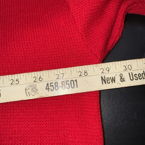 FUBU Pullover Herren XXL rot Strick Logo Pulli Sweater Hip Hop Y2K mit Fronttasche - Bild 7 von 10