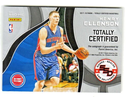 2017-18 totalmente certificado firmado sellado entregado automático Henry Ellenson 64/99 - Imagen 2 de 2
