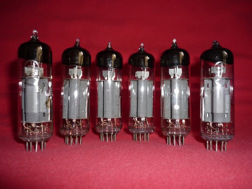 6pcs. 6F5P / 6Ф5П = ECL85, 6GV8 Triode-Pentode mini. Reflektor. Silver shields