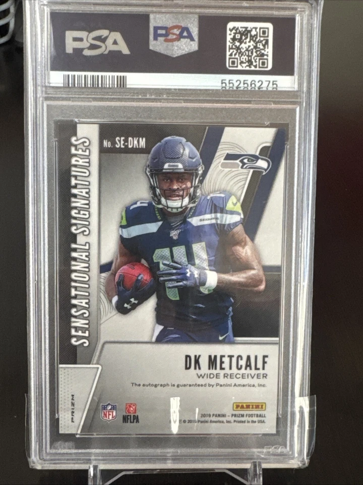 2019 Prizm Football Dk Metcalf Sensational Signatures RC Auto Seahawks 🔥 PSA 10 - Image 4 of 4
