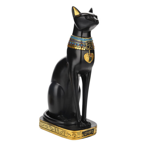 Resin Egyptian Cat Statue Figurine Craft Gift Home Decoration Ornament S Size - Picture 4 of 12