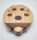 ILEAF Ladybug Shaped Rubber Wood Cheese Board and Tool Set