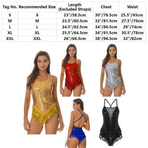Sequins Latin Dance Costume Women Latin Dance Ballroom Competition Dancewear - Bild 5 von 31