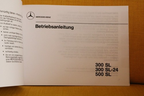 R129 Betriebsanleitung 01/89 für Mercedes-Benz 300 300-24 500 SL 1295840096 - Bild 2 von 4