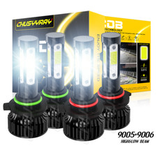9005 9006 LED Headlight Kit 10000K Combo Bulbs High Low Beam Super Bright White