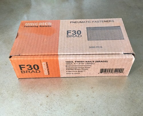F30-1-3/16" 18 Gauge Galvanized Brads AX 5000/box 10 BOXES/CS. 50,000 - Picture 1 of 2
