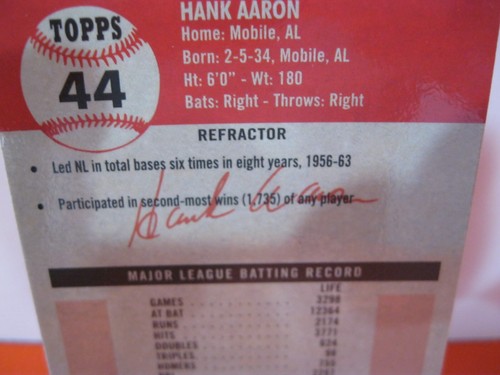 2022 TOPPS CHROME ANNIVERSARY #44HANK AARON SP (REFRACTOR) - Picture 5 of 5