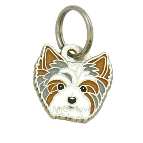Dog name ID Tag Biewer Yorkshire terrier, Biro, Personalized, Engraved, Handmade - Picture 3 of 12