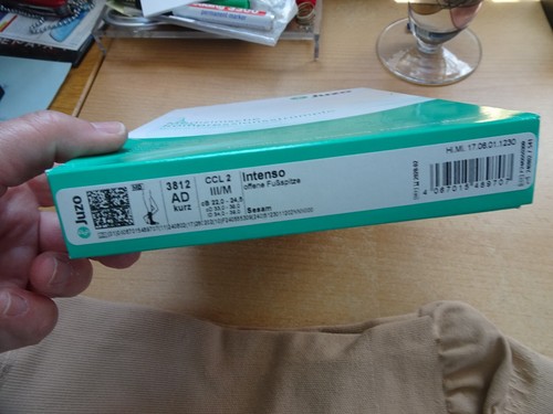 1 Paar Kompressionsstrümpfe Juzo Intenso Gr. III/M CCL2 Farbe sesam wie neu - Bild 6 von 6