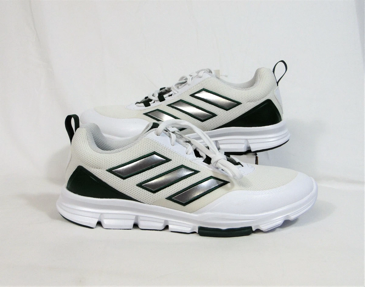 Adidas Speed Trainer 5 White Green Turf Training Shoes Sz 12 NEW