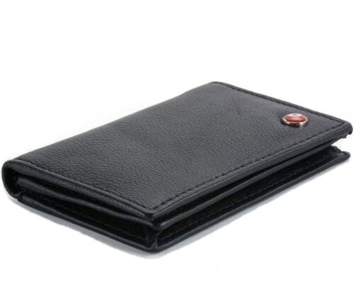 Alpine Swiss Expandable Business Card Case Genuine Leather Front Pocket Wallet - Picture 6 of 7