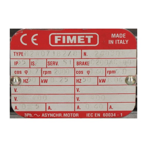 Fimet M2A071B2/8-B14 Used UMP - Picture 2 of 7